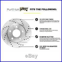 Full Kit Platinum Hart Drilled Slot Brake Rotors And Ceramic Pad Phcc. 3403302