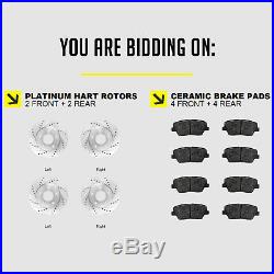 Full Kit Platinum Hart Drilled Slot Brake Rotors And Ceramic Pad Phcc. 4417602