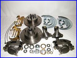 GM 4 Wheel Disc Brake Conversion Kit Drilled & Slotted Rotors A, F, X Body