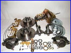 GM Front Disc Brake Conversion Kit Spindles Drilled & Slotted Rotors A, F, X Body