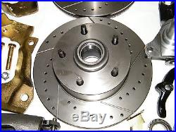 GM Front Disc Brake Crossed Drilled & Slotted Rotors A, F, X Body Chevelle Camaro