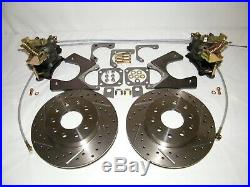 GM G-Body Rear Disc Brake Conversion Kit Drilled & Slotted Rotors 78-88