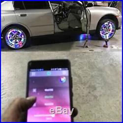 LED Wheel Lights Moving Color Kit Wireless for Toyota Rav4 Tacoma Camry Corolla