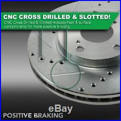 Nakamoto Performance Brake Rotor Drilled & Slotted Coated Front Pair for Chevy