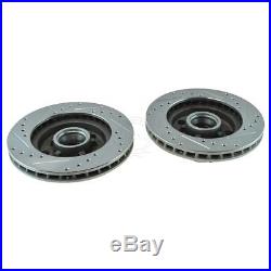 Nakamoto Performance Brake Rotor Drilled & Slotted Coated Front Pair for Chevy