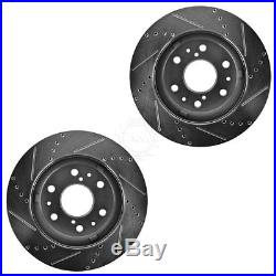 Nakamoto Performance Drilled Slotted Front Coated Brake Rotor Pair for GMC Truck