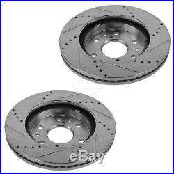 Nakamoto Performance Drilled Slotted Front Coated Brake Rotor Pair for GMC Truck
