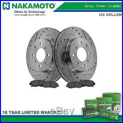 Nakamoto Premium Ceramic Brake Pad & Performance Cross Drilled Slotted Rotor Kit