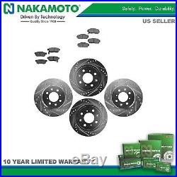 Nakamoto Rotor & Brake Pad Ceramic Performance Drilled Slotted Front Rear Kit
