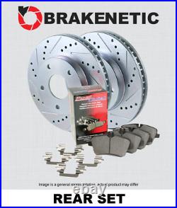 REAR BRAKENETIC SPORT Drill Slot Brake Rotors + Ceramic Pads 35.45093.11