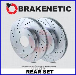 REAR SET BRAKENETIC Sport Drill Slot Brake Disc Rotors BNS61142. DS