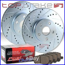 REAR TOPBRAKES Drill Slot Brake Rotors + POSI QUIET Ceramic Pads TBP19048