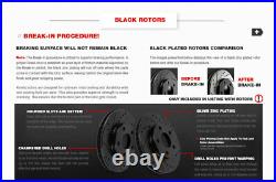 Rear Black Drill Slot Brake Rotors And Ceramic Pads For 300 Charger Magnum RWD