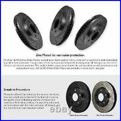 Rear Brake Rotors Black Drill Slot Ceramic Pads & Sensor RBC. 35095.02