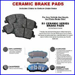Rear Brake Rotors Black Drill Slot Ceramic Pads & Sensor RBC. 35095.02