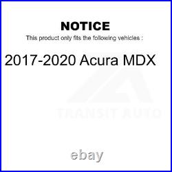 Rear Coated Drill Slot Disc Brake Rotors Ceramic Pad Kit For 2017-2020 Acura MDX