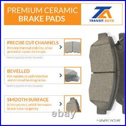 Rear Drill Slot Brake Rotor Ceramic Pad Kit For Toyota Tundra Sequoia Lexus Land