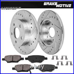 Rear Drill & Slot Brake Rotors And Ceramic Pads For Chevy Cobalt Malibu G6 Ion