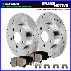 Rear Drill Slot Brake Rotors And Ceramic Pads For Ford Expedition F150 Navigator