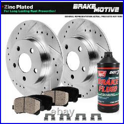 Rear Drill Slot Brake Rotors And Ceramic Pads For Mercedes Benz C250 C300