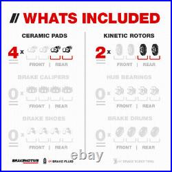 Rear Drill Slot Brake Rotors And Ceramic Pads Kit For QX56 Nissan Armada Titan