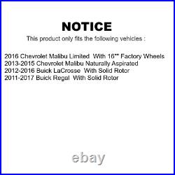 Rear Drill Slot Brake Rotors Ceramic Pad Kit For Chevrolet Malibu Buick LaCrosse