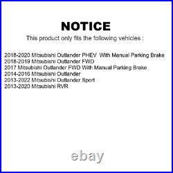 Rear Drill Slot Brake Rotors Ceramic Pad Kit For Mitsubishi Outlander Sport PHEV