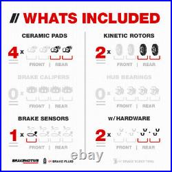 Rear Drill + Slot Brake Rotors & Ceramic Pads For Mercedes C250 C350 E350 E550