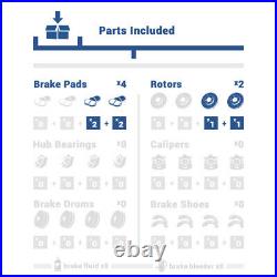Rear Drill Slot Brake Rotors & Pads For 95 99 00 01 02 03 04 Ford Mustang