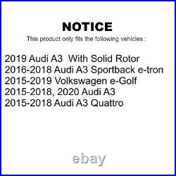 Rear Drill Slot Disc Brake Rotors Ceramic Pad Kit For Audi A3 Quattro Volkswagen