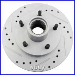 TRQ Performance Brake Rotor Drilled Slotted Coated & Ceramic Pad Front Kit